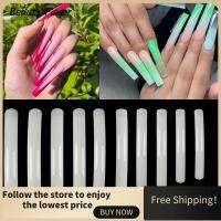 BEAUTY FINGER 10 Pcs/ Pack แฟชั่น ทำเล็บ ยูวีเจล ครึ่งปกเต็ม สีขาวธรรมชาติโปร่งใส เล็บมือยาวพิเศษ เล็บปลอม เคล็ดลับเล็บปลอม