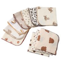 【DT】hot！ Cotton Baby Face Newborn Items 4 Layer Muslin Bibs Handkerchief Soft Saliva Feeding Burp Cloths