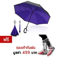 ROM ร่มกันแดด GetZhop   กันน้ำหยด หน้ากว้าง 100 ซม.- (สีม่วง) ร่มกันฝน  Umbrella