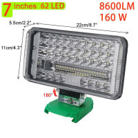 [Blue Lake] รถ LED โคมไฟทำงานไฟฉายไฟฉายไฟฟ้า Spotlight สำหรับ  14.4V 18V Li-Ion แบตเตอรี่ BAT614 BAT618แหล่งจ่ายไฟ