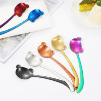 Cartoon Steel Stir Cute Coffee Head Panda Spoon Stainless Bear