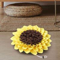 Sunflower Shape Dog Snuffle Mat Puppy Eating Food Dispenser Training Sniffing Feeding Blanket Relieve Stress Pad Puppy Supply