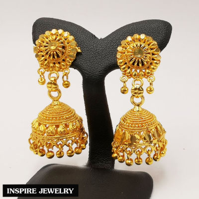 Inspire Jewelry ,ต่างหูห้อยระย้า ตัวเรือนหุ้มทองแท้100% 24K สวยหรู สำหรับชุดไทย มีจำนวนจำกัด