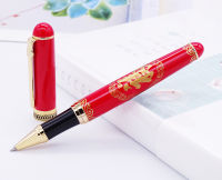 Duke D2 Classic Red Rollerball Pen Chinese "Fu" Pattern And Clip Writing Pen Business Office Home Supplies