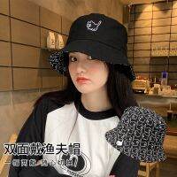 [COD] double-sided hat female spring and autumn Korean version cute cat fisherman all-match sun student