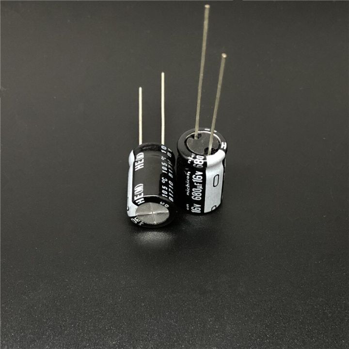 10pcs-100pcs-680uf-16v-nichicon-he-series-10x16mm-extremely-low-impedance-16v680uf-aluminum-electrolytic-capacitor