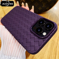 AUOVIEE ซิลิโคนอ่อนนุ่มสานตารางแบบ Case สำหรับ iPhone 14 13 12 11 Pro Max มินิ XS XR X 8 7 6S 6 Plus SE 2020 2022ระบายอากาศปก