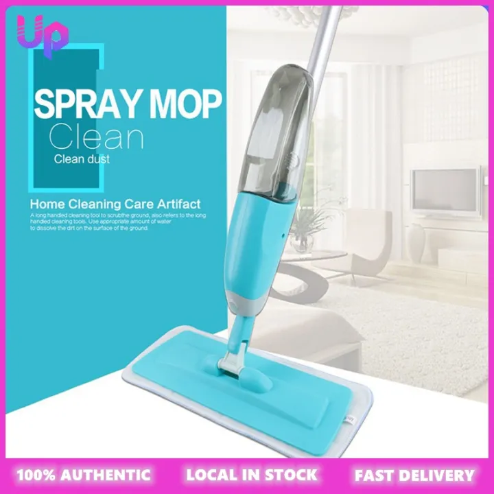 Spray Mop With Microfiber Pads Flat Mop with Spray Sprayer Floor Home