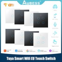 ۞ Tuya Smart Wifi EU Switch APP Remote Control Touch Switch Single Fire Zero Fire Wall Button Work With Alexa Google Home Alice