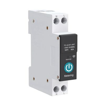 40A Tuya Single Phase Din Rail WIFI Smart Energy Meter Timer Power Consumption Monitor KWh Wattmeter