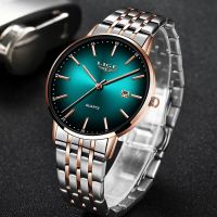 2021 LIGE Luxury Ladies Watch Women Waterproof Rose Gold Steel Strap Women Wristwatch Top Brand Bracelet Clocks Relogio Feminino