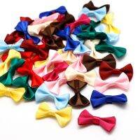 25Pcs Silk Satin Ribbon Bow Craft 4x2.5cm Bowknot Hair Clips Applique DIY Wedding Bow Tie Scrapbooking Decoration Gift Wrapping  Bags