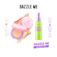 Dazzle Me Get a Grip! Makeup Setting Sprayสเปรย์ล็อคเมคอัพ+ Muse Pressed Foundationแป้งพัฟเนื้อบางเบา (เซ็ตคู่)