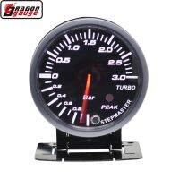 Dragon 60mm Auto Car Turbo Pressure Boost Gauge Black Face White/Red Backlight -1 3 Bar Turbin Mete Free Shipping