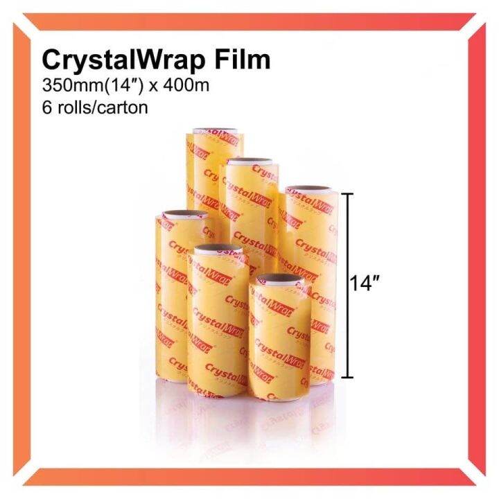 RENEQ WRAP FOOD CATERING FILM / CLEAR FOOD WRAP FILM ROLL / PLASTIC WRAP / CRYSTAL PLASTIC / 14