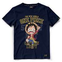 เสื้อยืดวันพีช One Piece LUFFY-969-NV สีกรม