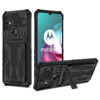 Motorola Moto G30 Case ,EABUY Three-in-one Multifunctional Hidden Credit Card Slot Bracket Protective Case for Motorola Moto G30