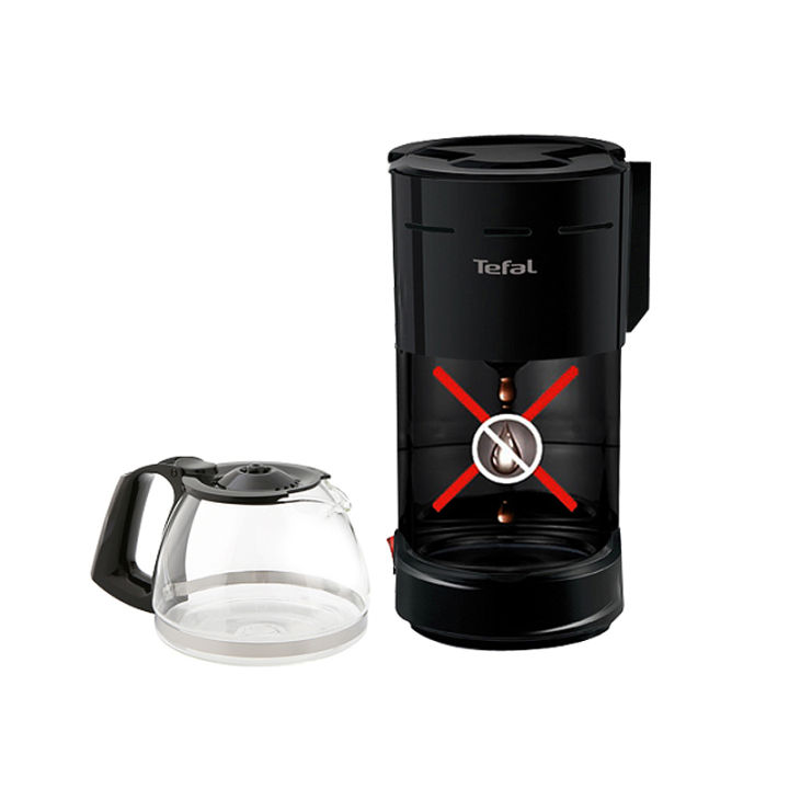 tefal-cm3218-เครื่องชงกาแฟแบบกรองถาวรขนาดกะทัดรัด-0-65-ลิตร-6-ถ้วย-600-วัตต์สีดำ