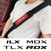 2Pcs Car Seat Belt Cover Pad Shoulder Protector Safety Strap Cushion Decoration Auto Accessories For Acura RDX YD3 MDX ILX TLX Seat Covers