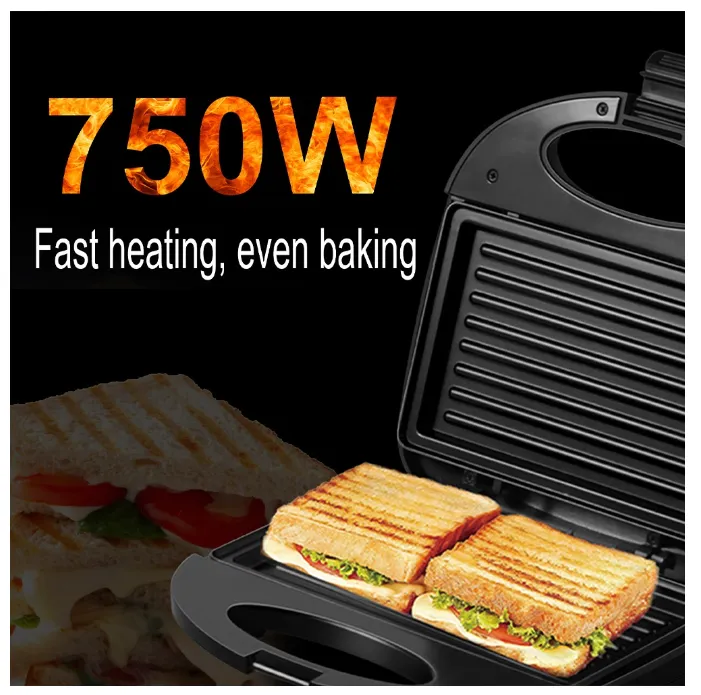 Mini Breakfast Maker Electric Double Sided Heated Sandwich