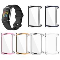 ✒¤▲ Pokrowiec ochronny do Fitbit Charge 5 miękkie etui TPU zderzak pełna ochrona ekranu do Fitbit Charge 5 futerał na akcesoria Shell