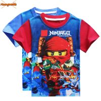 Ninja Costume Boys Top T-Shirt Kids Halloween Costumes for Kids Ninja Cosplay Anime Superhero Clothes Short Sleeve