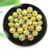 1PC 16-19mm Yellow Titanium Aura Electroplating Quartz Crystal Sphere Balls Healing Natural Stones and Minerals
