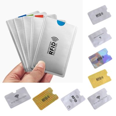 BELLERY 10pcs การบล็อก NFC ที่ใส่บัตรป้องกัน RFID อลูมิเนียมฟอยล์ ล็อคเครื่องอ่าน ใช้ซ้ำได้ ป้องกันการโจรกรรมป้องกัน หญิง/ชาย