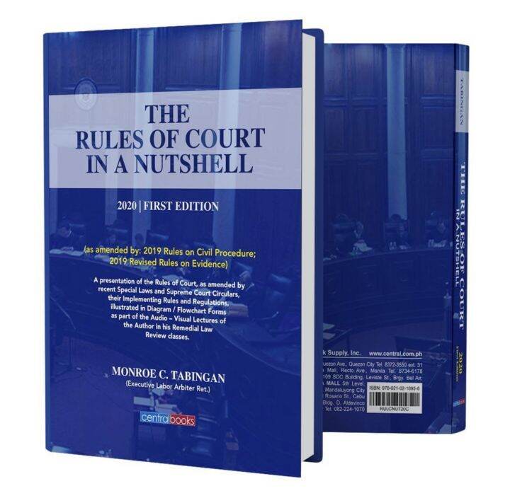 AUTHENTIC THE RULES OF COURT IN A NUTSHELL 2020edition Lazada PH