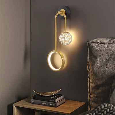 Nordic LED simple wall lamp for living room sofa background wall aisle lamp bedroom bedside lamp Modern Star indoor lighting