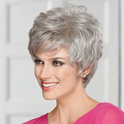 【jw】✌ HAIRJOY Synthetic Hair Classic Short Wigs Layers Curly Wig