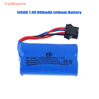 TrailB แบตเตอรี่ลิเธียม14500 7.4V 800mAh แบตเตอรี่ลิเธียมเรือรุ่นรถแบบชาร์จไฟได้