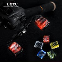 LEO 2Pcs Fishing Reel Handle ซิลิโคนครอบคลุมยางยืดหยุ่นตกปลา Reel Grip Non-Slip Handle Knob ป้องกัน28161