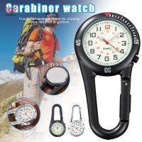 ☪HL♬ Clip on Carabiner FOB Watch Clock for Hiking Mountaineering Outdoor Backpack