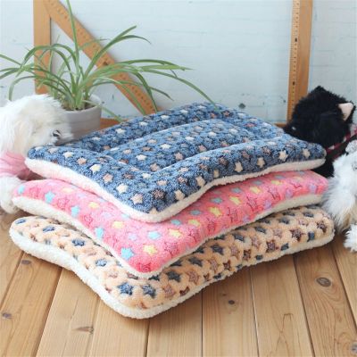 [pets baby] PinkStar ระบายอากาศแมวส่วนที่เหลือเตียงสุนัขผ้าห่มพับนุ่ม Tactility สัตว์เลี้ยง CushionCashmere นุ่ม WarmMat