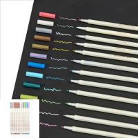 hot！【DT】 6/12 Colors  Metallic Scrapbooking Crafts Card Making Round StationerySupplies