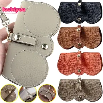 Soft Leather Sunglasses Bag, Portable Soft Genuine Leather Glasses Case