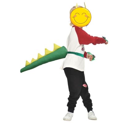 Dinosaur Tail Dragon Mask Set Masquerade Halloween Dress Up Costume Prop for Kid