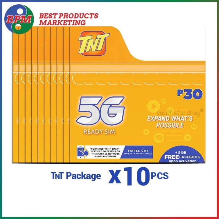 heat sellyongy BPM TNT Sim Card (Wholesale 10pieces) Lazada PH
