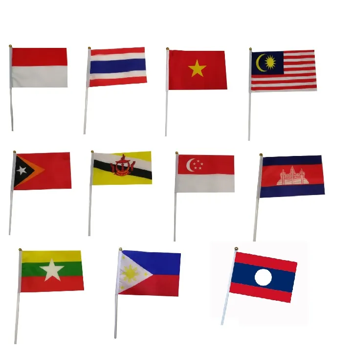 Combo lá cờ Đông Nam Á: Hãy thưởng thức một combo lá cờ Đông Nam Á đầy màu sắc, gồm những lá cờ đại diện cho các quốc gia trong khu vực này. Hãy cùng phát ánh sáng cho lòng yêu nước và thể hiện tinh thần đoàn kết, cùng với hình ảnh đầy ấn tượng và độc đáo này.