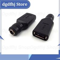 Dgdfhj Shop 5V USB Female Jack to Round Head Hole 5.5 x 2.1mm Female Jack DC Power Interface Conversion Charger Adapter Connector