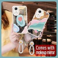 For Girls Liquid silicone Phone Case For Huawei Honor50 Makeup mirror texture luxurious dustproof Mirror surface lovely