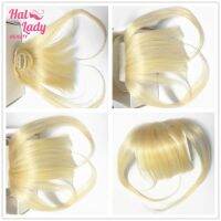 Halo Lady Beauty Clip in Hair Bangs Fringe Hair Extensions Full Sweeping Side Hairpiece Hair Piece Brazilian Non-remy Human Hair