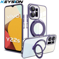 Keytranspsion เคสสำหรับ VIVO เคลือบ TPU Y02S Y11 Y12 Y15 Y16 Y17ตัวปกป้องกล้องถ่ายรูปฝาหลังโทรศัพท์ขาตั้งโทรศัพท์