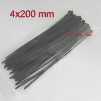 100 PCS 8 quot; Long BLACK White Cable Zip Ties Ty Wraps 4x200mm