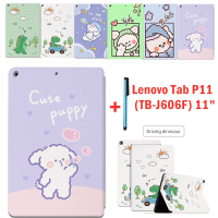 สำหรับ Lenovo Xiaoxin Tab P11 TB-J606F TB-J606L,Tab P11 Plus TB-J616F TB-J616X,Tab P11 5G TB-J607Z 11นิ้ว,Tab P11 Pro 11.5นิ้ว TB-J706F TB-J706L แท็บเล็ตเด็กน่ารักการ์ตูน Folio หนังกรณี