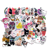 ⚡พร้อมส่ง⚡50ชิ้น แมว cat ทาสแมว sticker พลาสติกกันน้ำ สีคมชัด ตัวอย่างด้านในจ้า