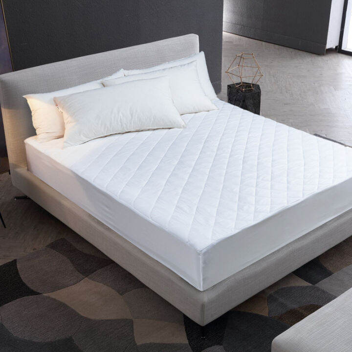 2020-hot-sale-bed-cover-brushed-fabric-quilted-mattress-protector-waterproof-mattress-topper-for-bed-anti-mite-mattress-cover