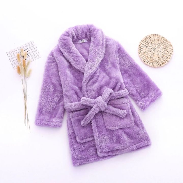 xiaoli-clothing-เด็ก-nightgown-ชายหญิงเด็ก39-s-flannel-เสื้อคลุมอาบน้ำเด็ก39-s-extended-เสื้อคลุมอาบน้ำหนาชุดนอนเสื้อผ้า