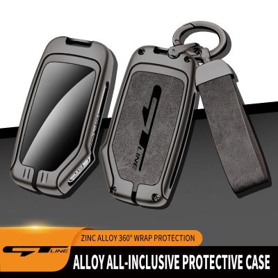 Zinc Alloy 3/4 Buttons Car Remote Key Case For KIA GT Line Forte Seltos K3 K5 Sportage Ceed Soul For Kia GT LINE Car Key Cover